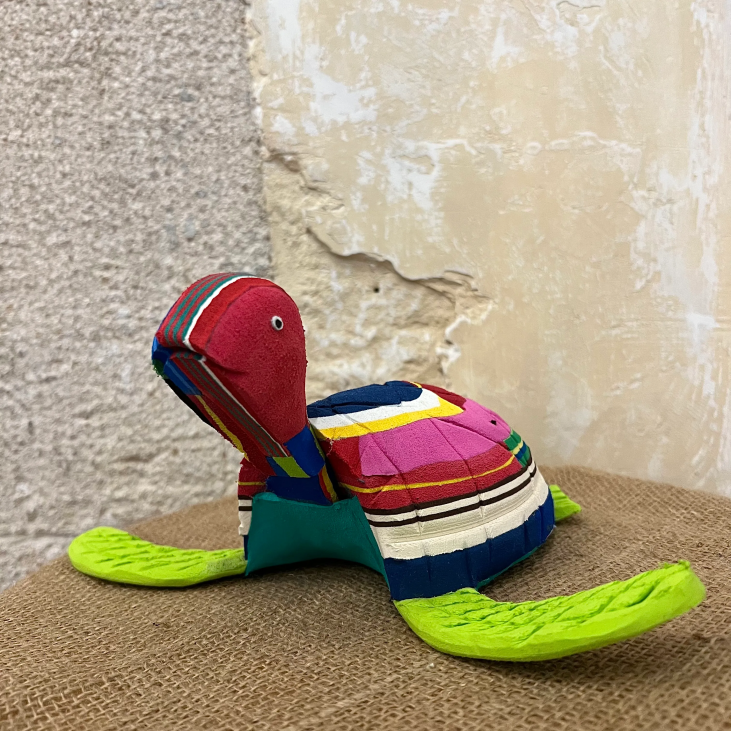Turtle  made with upcycled flip flops