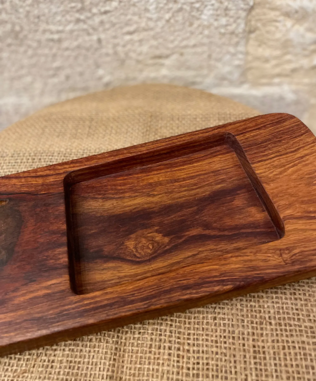 Valet tray or Aperitif plate in dead wood from the Sahel