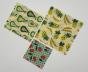 Super Bee wrap set of 3 reusable food wraps Pattern : Fruits
