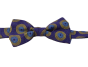 Bow tie in Shweshwe fabric Pattern : Purple circle