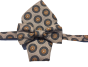 Set Bow tie and pouch in Shweshwe fabric Pattern : Beige