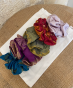 Set of 5 scrunchies upcycled from saree