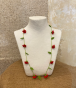 Necklace in crochet flowers
