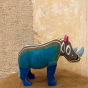 Rufus rhino made with upcycled flip flops