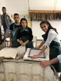 upcycling de papier par des jeunes en insertion au Maroc