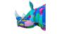 Cook tête de rhino murale en tongs recyclées