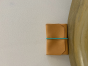 Porte monnaies élastique upcycling chutes de cuir Motif : élastique turquoise